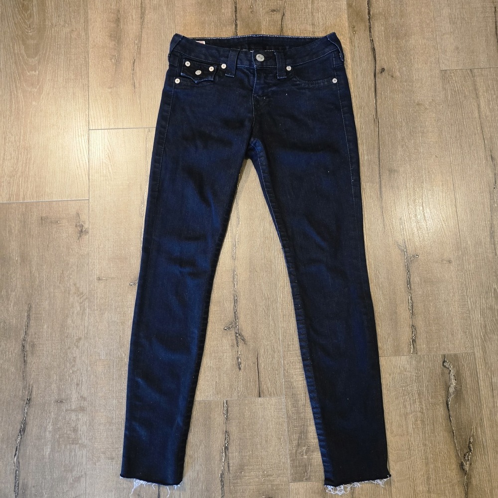 True Religion Vintage USA Women's Size 28 Serena Giltter Coat Black Skinny Jeans